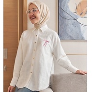 KEMEJA RIBBON SHIRT - MYMINOLS | Coquette Shirt | Ribbon shirt | Ribbon Top