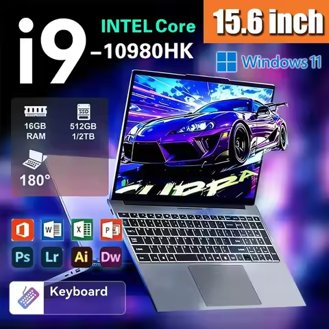 15.6 Inch Gaming laptop with Intel Core I9-10980HK 32GB RAM 512GB 1TB 2TB SSD WiFi 6 Windows 11 PRO 