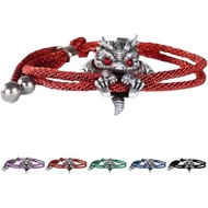 Cute Dragon Bracelet, Adjustable Silver Dragon Bracelet Animal Jewelry,Creative Dragon Bead Lucky Ch