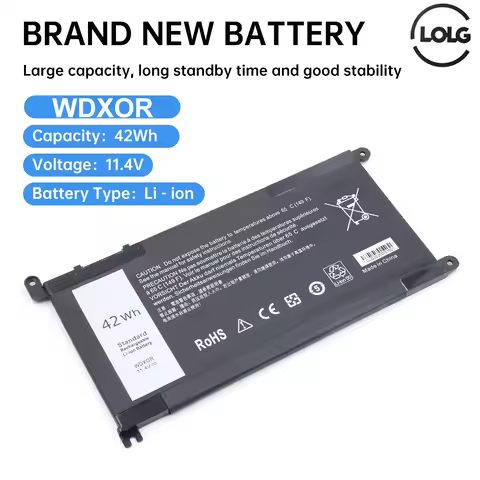 LOLG WDXOR Laptop Battery For DELL Inspiron 13 5379 5378 7368 14 -7560 7460 5567 5770 14-5468 14-547