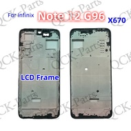 Cho Infinix lưu ý 12 G96 x670 trở lại Bìa giữa khung Pin cửa Bìa phía sau trường hợp vỏ bọc lưng bìa