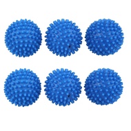 6 x Blue Reusable Dryer Balls Fabric Softener Ball