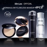 Dr.Leo 4PCS All-in-One Makeup Set Pearl Cushion+Compact Powder+Setting Spray+Cleansing Water Combo L