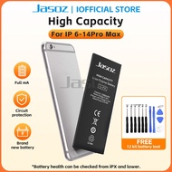 Jasoz Battery For Phone 6 6P 6S 6SP 7 7P 8 8P X XR XS 11 12 pro max High Quality Phone Battery Repla