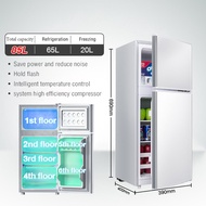 2 door refrigerator  Energy Conservation Mini Mute freezer 80L Home/commercial雙開門冰箱