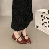 Mary Jane pointed toe doll shoes with gold buckle, 4cm INNER SOLES, available in size 35 to 39 LT39