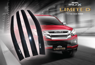 Bộ vè che mưa xe ô tô ISUZU MUX đời 2018 đến 2021 nhựa đen bóng đẹp có sẵn keo dán ( giá bộ 4 cái)