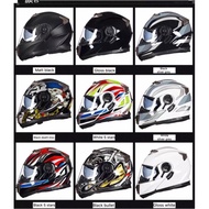 GXT flip up double visor helmet motorbike biker