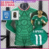 Player's Long Sleeve Home Jersey Camiseta.mx 2026-27 Football Shirt Custom Name And Number T7CY