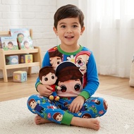 🇲🇾 195C J2 HEYOU Boy Cartoon Cotton Sleepwear Pajamas Set Omar and Hana (5y, 6y)