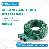 Prima Selang Selang Air 50 Meter 1/2 5/8 3/4 1 Inch Selang Air Benang Hijau Anti Lumut Tebal Selang 
