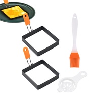 Square Egg Ring Non Stick Egg Ring Mold Square Egg Ring for Frying Egg Egg Cooking Rings with Silico