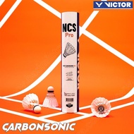 VICTOR Synthetic Badminton Shuttlecock CARBONSONIC PRO 12 Shuttlecocks (NCS-PRO)