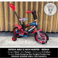 Asli Sepeda Anak Bmx 12 Inch Hunter Dengan Tongkat Pendorong | Sepeda