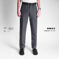 BYWAY - Semiwool Grey Slim Fit Office Pants