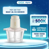 Bear meat grinder 1.8L CH-5H03E33 - Capacity 300W - Flexible adjustment with 2 grinding speeds - Gla