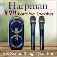 Harpman X 90 Portable Speaker With 2 WIRELESS MIC / BLUETOOTH / USB