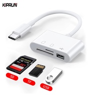 KIPRUN Type-C Adapter TF CF SD Memory Card Reader OTG Writer Compact Flash USB-C for IPad Pro Huawei