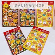 Dalingshop bling bling foam sticker Indonesian snacks boba viral sticker Food Sticker