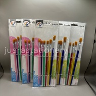 Walito Blunt Tip Brush Set 251-6B (405) Watercolor Brush/ for Drawing and Painting
