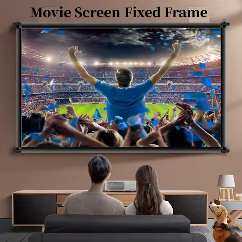 XIAOHUI Anti-light Projector Screen Frame Fixed Frame Projector Screen Ambient Light Rejecting Scree