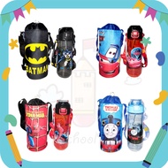 iSchoolDy Kids Thomas Car Spiderman Water Bottle 550ML Water Bottle Bag Set Kids Water Bottle