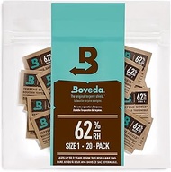 Boveda for Herbal Storage | 62% RH 2-Way Humidity Control | Size 1 Protects Up to 1/8 Ounce (3.5 Gra