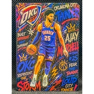 NBA Basketball Graffiti: Ajay Mitchell (Oklahoma City Thunder)