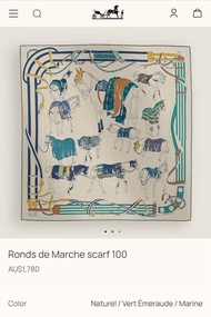 全新 Hermes Ronds de Marche scarf 100 cashmere 圍巾