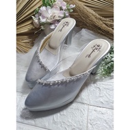 Amoura silver shoes 9cm tofu