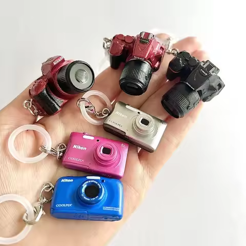 Bandai Nikon Mini Camera Shape Keychain Pendant Gashapon Zfc 35Ti 28Ti D5500 Coolpix Collectible Dec
