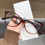 Black Frame Face without Makeup Gadget Glasses Female with Myopic Glasses Option Astigmatism Degree 