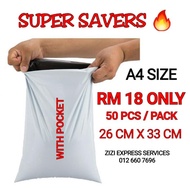 COURIER BAG A4 . FLYERS COURIER . PLASTIK COURIER