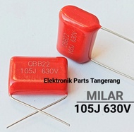 CAPACITOR MILAR 105J 630V 105 J 1UF BQ72 CAPACITOR MYLAR 105K 630V KAPASITOR MILAR 105J 630V MILAR 1
