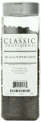 ▶$1 Shop Coupon◀  Classic Provisions Spices Peppercorn, Black Whole, 16 Ounce
