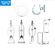 VIV Glass Feeder ADA Quality Style Stand Clear  Fish  for Aquarium Food Supply