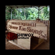 Papan Nama Ukiran Kayu jati - Papan Nama Motif Ukir Kayu Jati Jepara