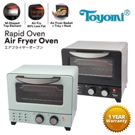 Toyomi 12L Rapid Air Fryer Oven AFO 1201 - Classic Black / Sea Green