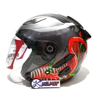 Helmet KYT GALAXY SLIDE MARVEL VENOM Gunmetal/Red