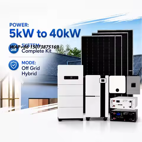 Hybrid Solar Energy System 5KW 6KW 10KW 12KW 20KW 25KW 30KW 40KW Off-Grid Complete Solar Power Panel