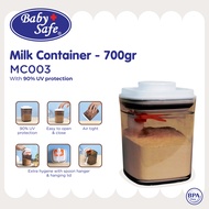 BabySafe - MC003 - Wadah Penyimpanan Susu Formula 700 ml | Toples Susu Formula | Kotak Susu Formula