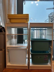IKEA TROFAST 白色儲物架連收納箱 玩具櫃