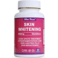 Glutathione Supplement 8000mg Skin Brightening Pills | Dark Spots Melasma Acne Scar Support Skin Whi