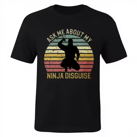 New Arrived Boys Oneck tshirt Graphic Ask Me About My Ninja Disguise Hip-hop Teenagers Tee-shirt Roc
