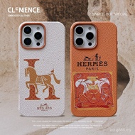Suitable for iPhone16Promax Apple 15 Leather All-Inclusive Lychee Pattern Foreign Trade Phone Case A