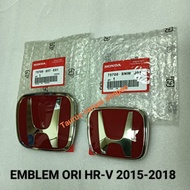 / Emblem Package Front Grill Logo + Car Trunk HONDA Hr-v Hrv 2015/2016/2017/2018 Model Original Japa