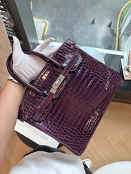 Hermes birkin30鱷魚皮 啡色 手袋