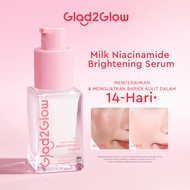 Glad2Glow Milk Niacinamide Brightening Serum Whitening muka glowing Brightening Serum Evens Skin Ton