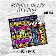 Racing Sticker Pack Contains 7 PCS – Viral & Unique Racing Words | VOL 108