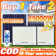 【Official Product】Lampu Solar Light Outdoor Lighting 25000W Lampu LED Waterproof Spotlight 太陽能燈戶外
